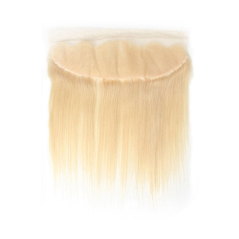 Center Wig Remy Hair 13x4 Straight Frontal #613
