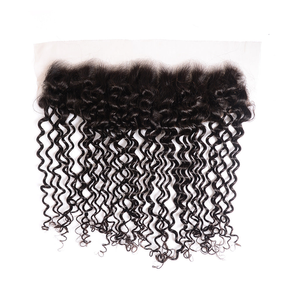 Center Wig Remy Hair 13x4 Jerry Curly Frontal
