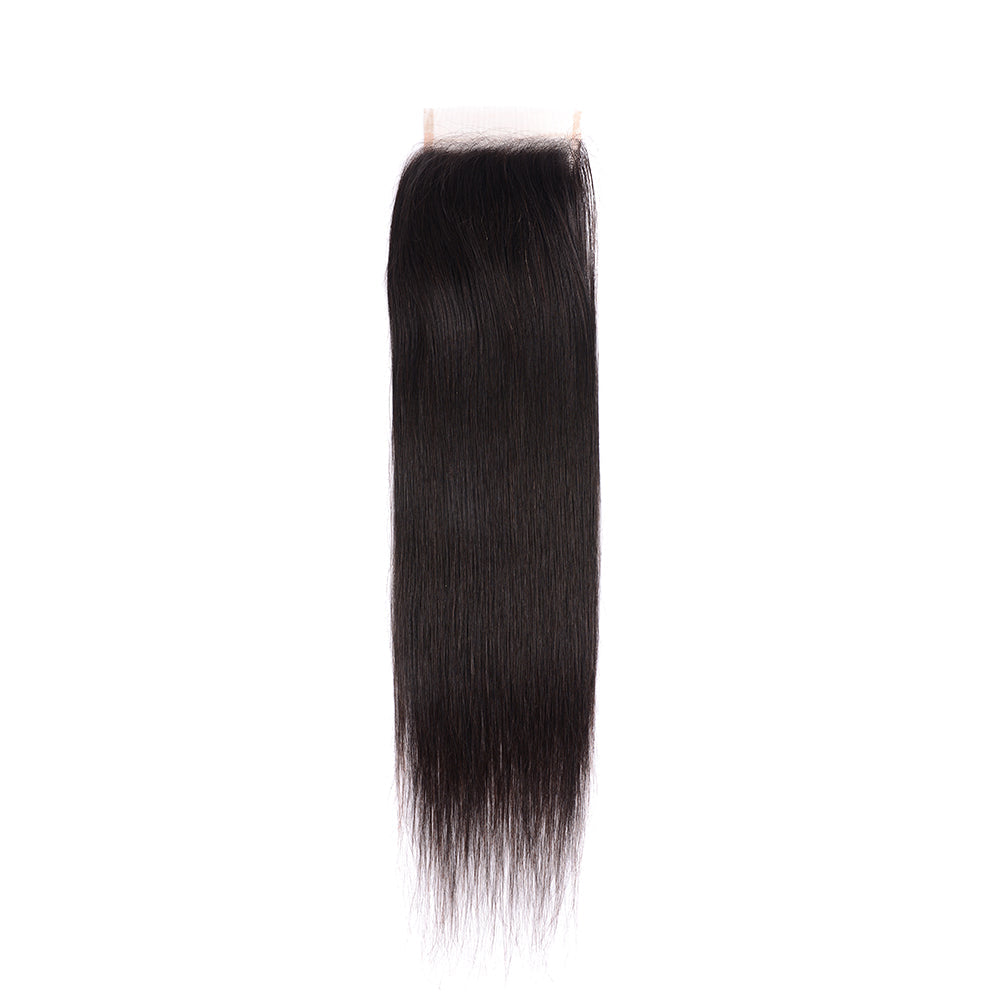 Center Wig Remy Hair 5x5 Straight Closure