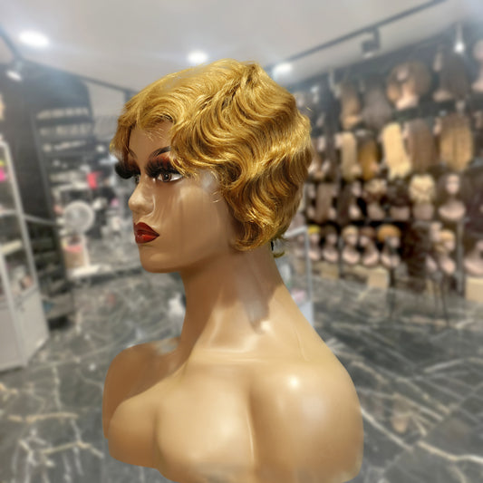 Center Wig Machine-Made #27 Wig Remy Hair H001