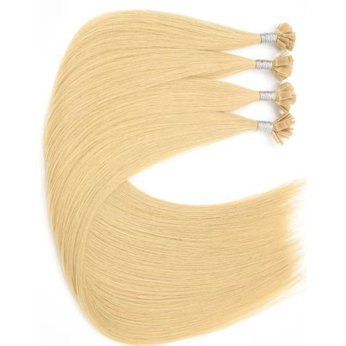 Center Wig Asian Raw Hair keratine Straight Hair Extensions 20 Inch