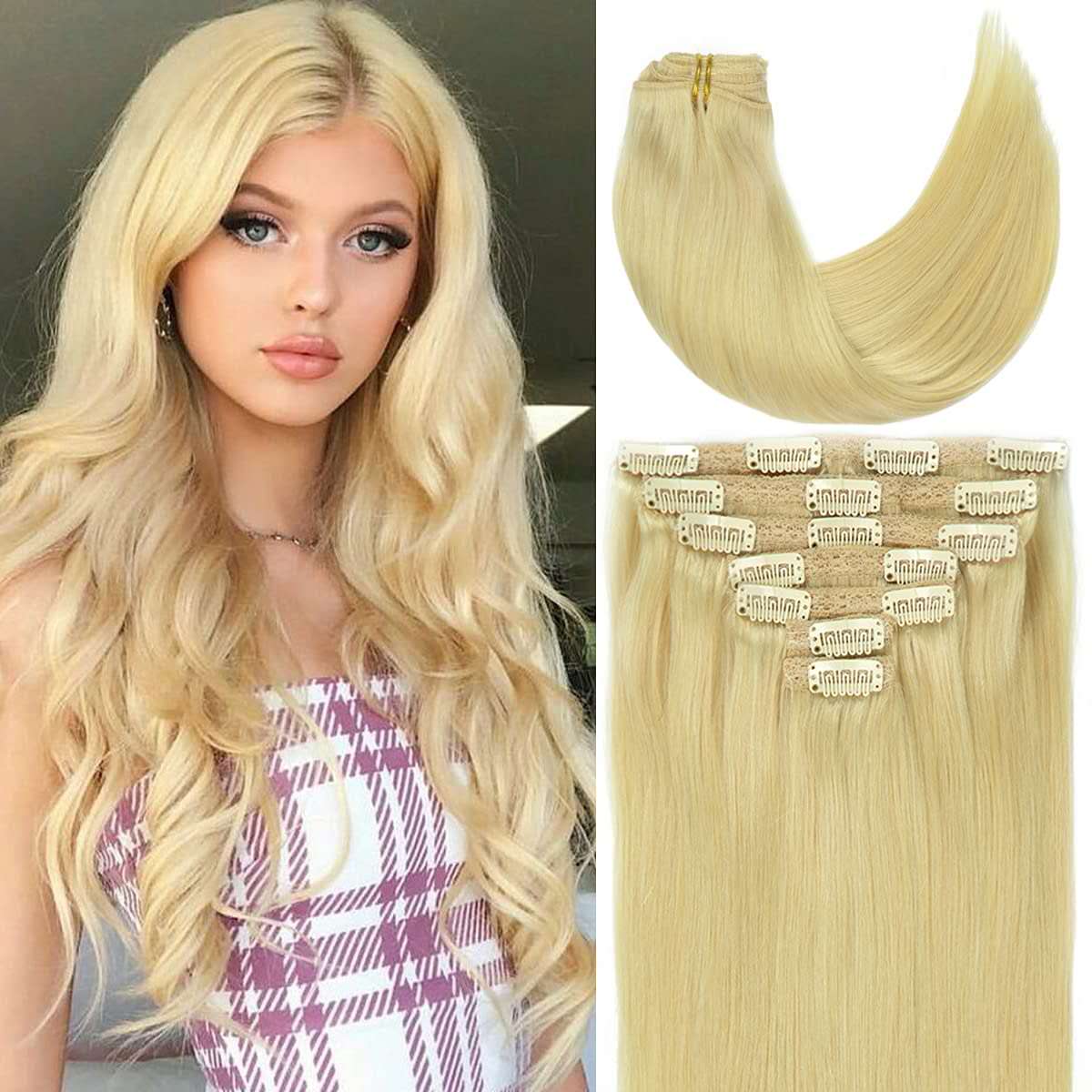 Center Wig Asian Raw Hair Straight Clip In Hair Extensions