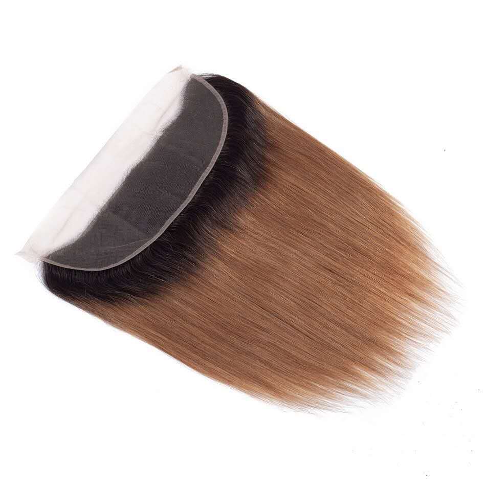 Center Wig Remy Hair 13x4 Color Frontal