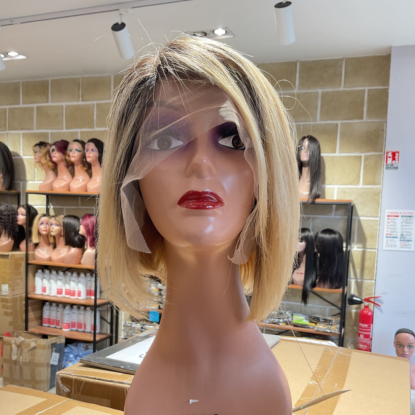 Center Wig Straight T-Wig Remy Hair