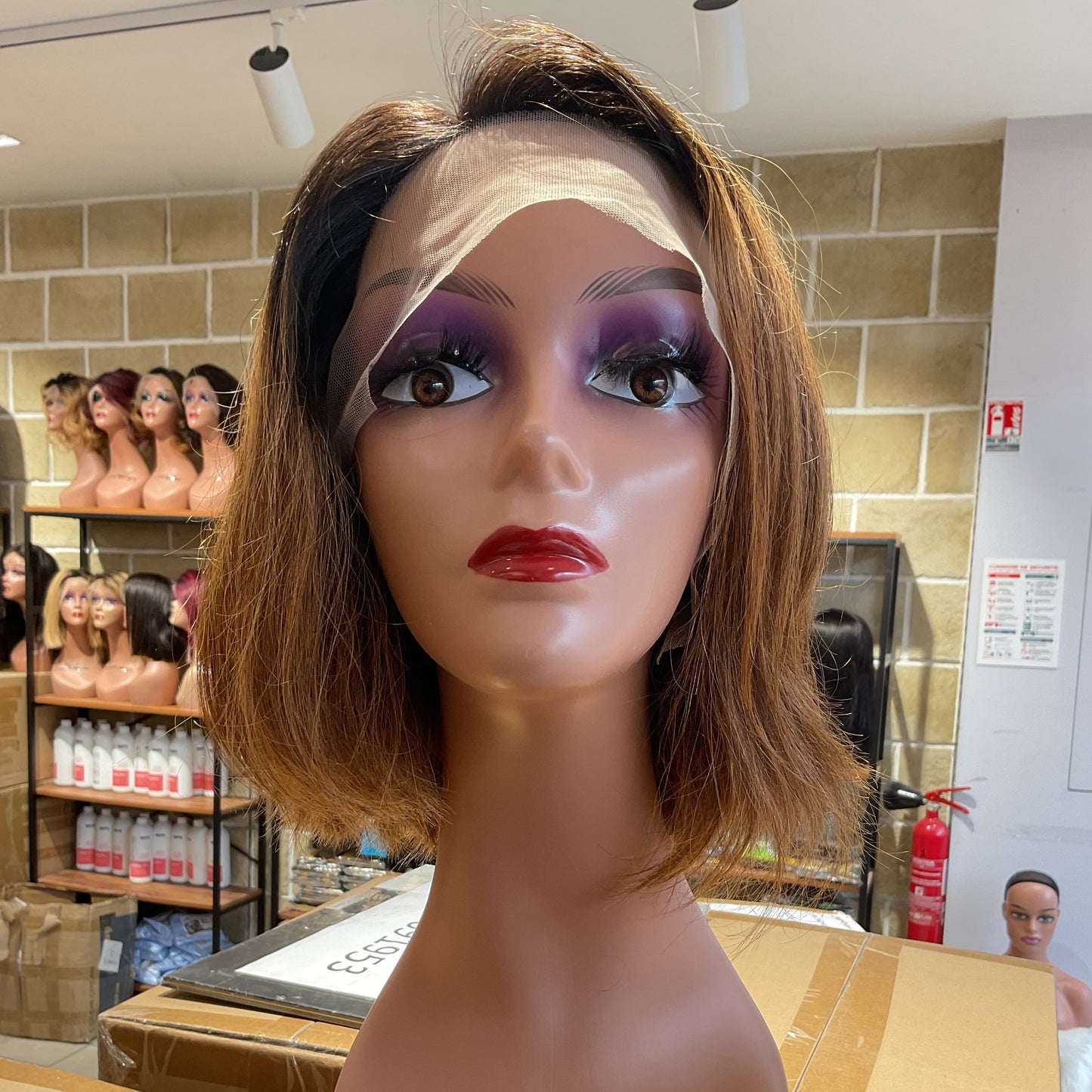 Center Wig Straight T-Wig Remy Hair