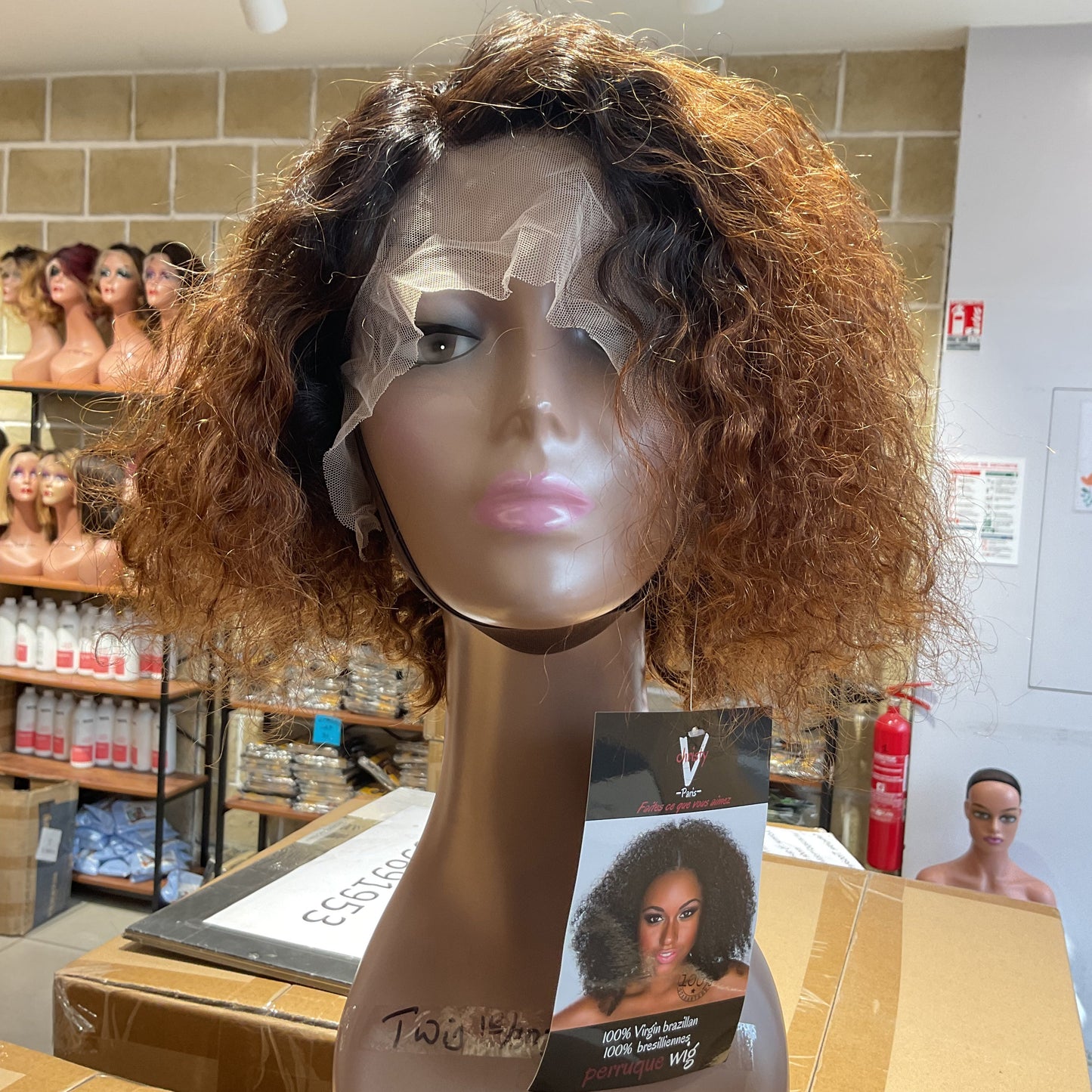 Center Wig Jerry Curly T-Wig Remy Hair