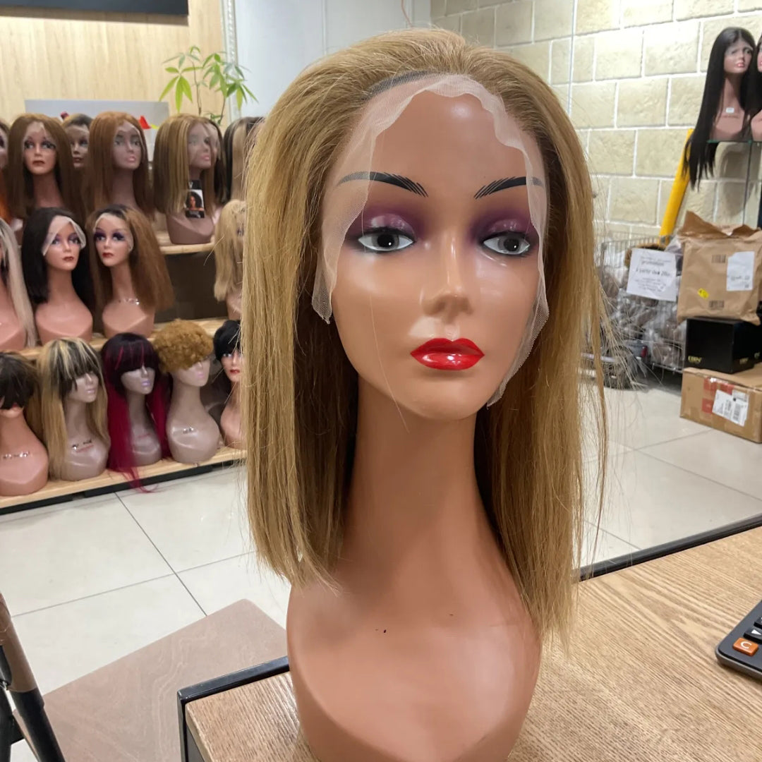 Center Wig 13x4 Promo Bob Wig Remy Hair 12 Inch