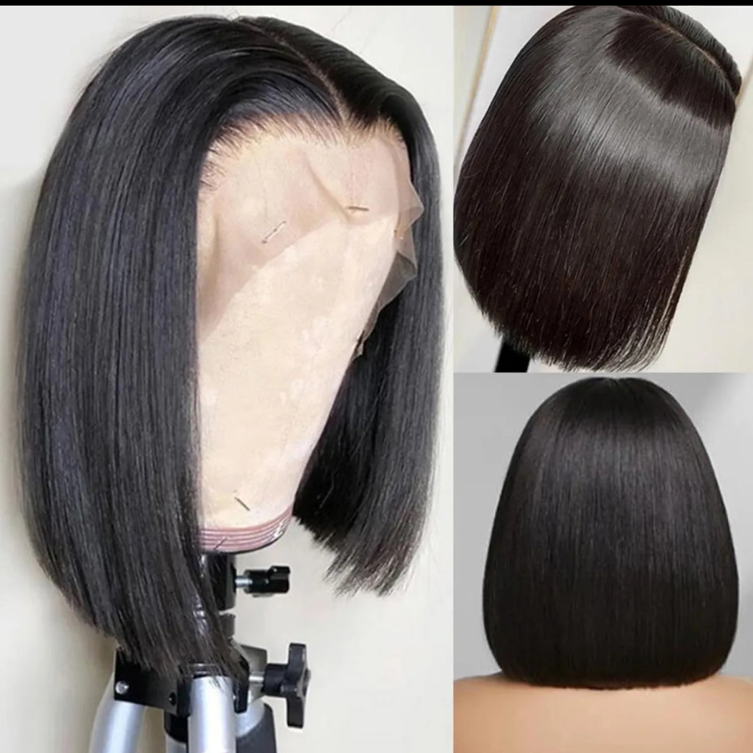 Center Wig 13x4 Promo Bob Wig Remy Hair 12 Inch