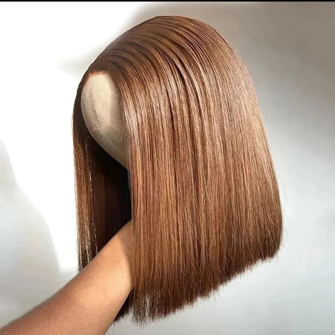 Center Wig 13x4 Promo Bob Wig Remy Hair 12 Inch