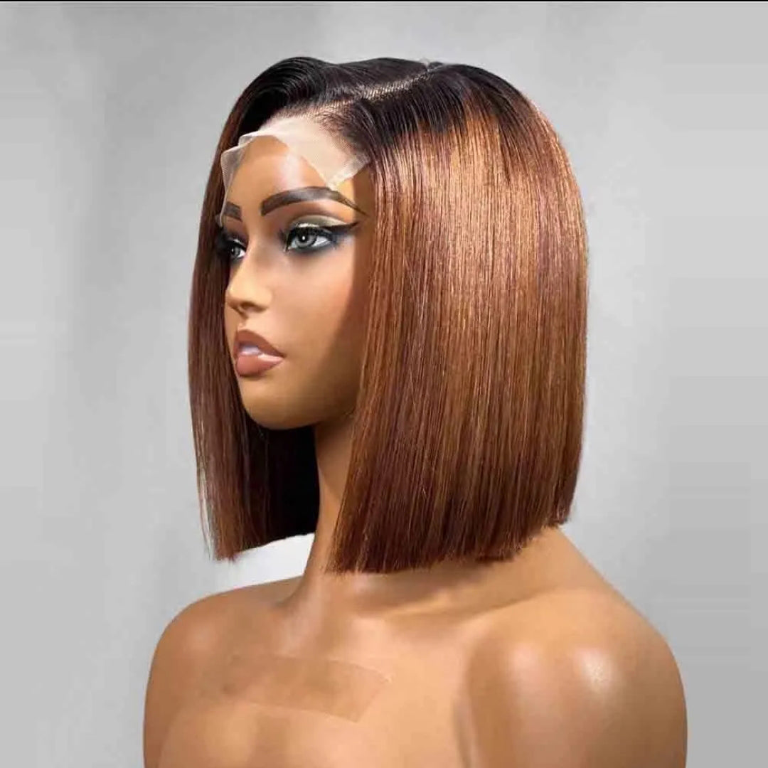 Center Wig 13x4 Promo Bob Wig Remy Hair 12 Inch