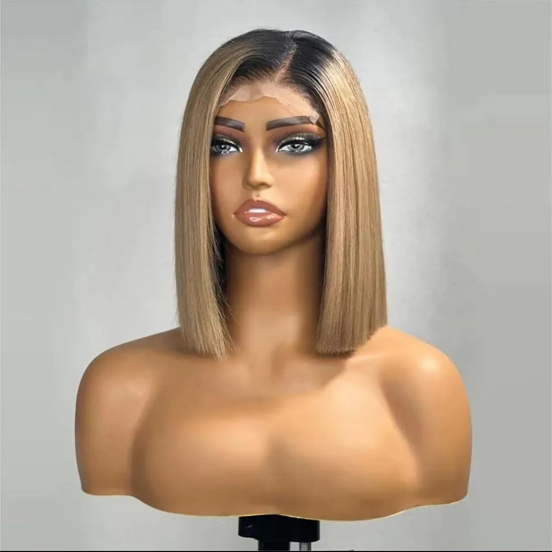 Center Wig 13x4 Promo Bob Wig Remy Hair 12 Inch