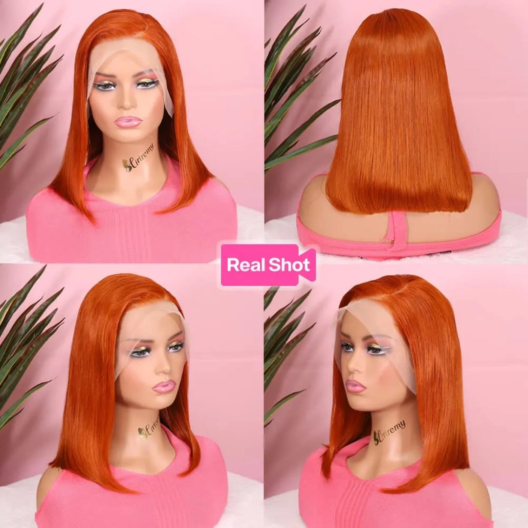 Center Wig 13x4 Promo Bob Wig Remy Hair 12 Inch