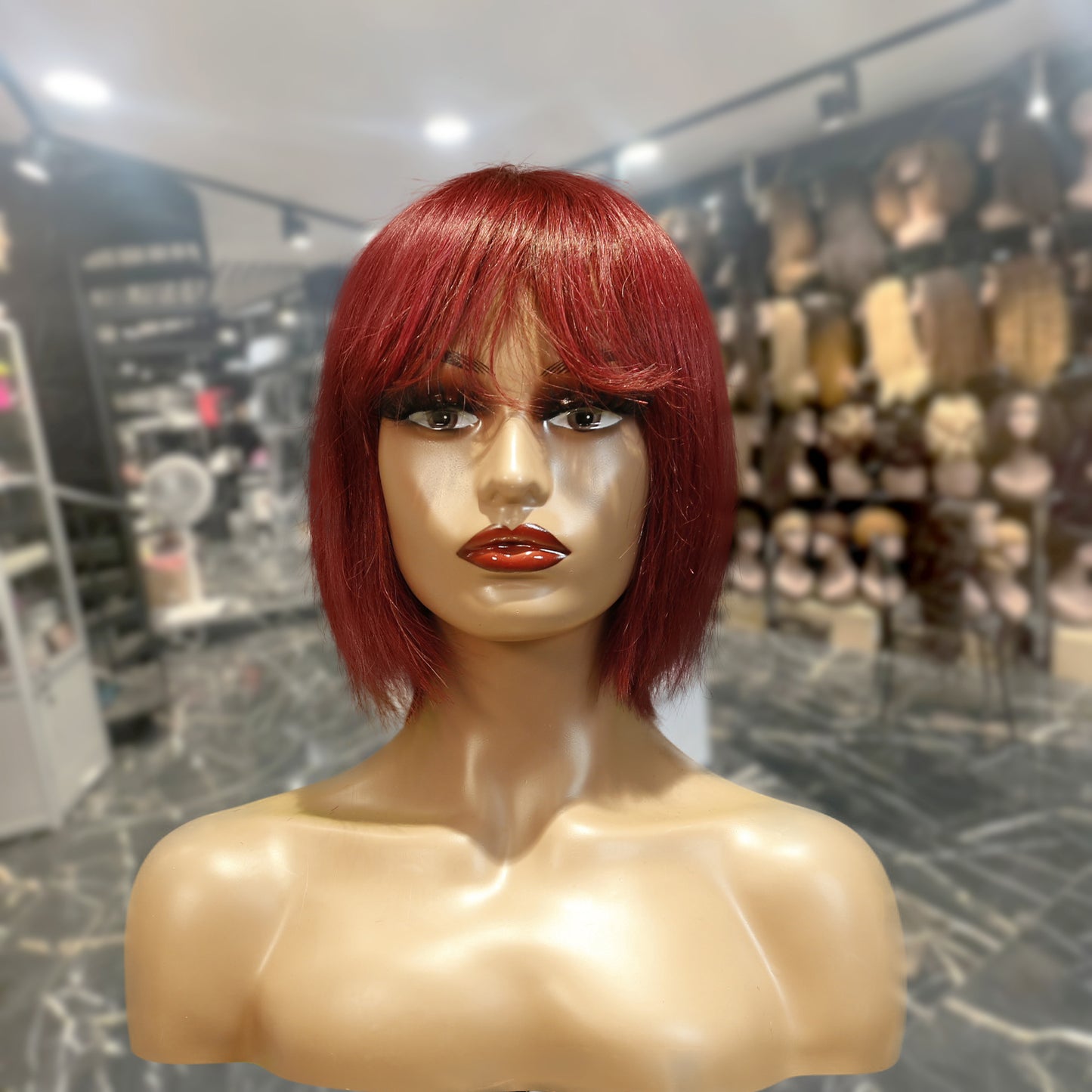 Center Wig Machine-Made 99j Wig Remy Hair H009