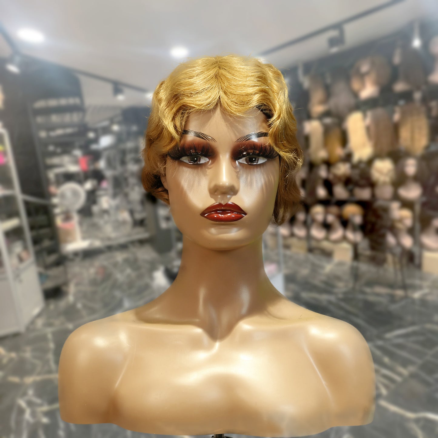 Center Wig Machine-Made #27 Wig Remy Hair H001