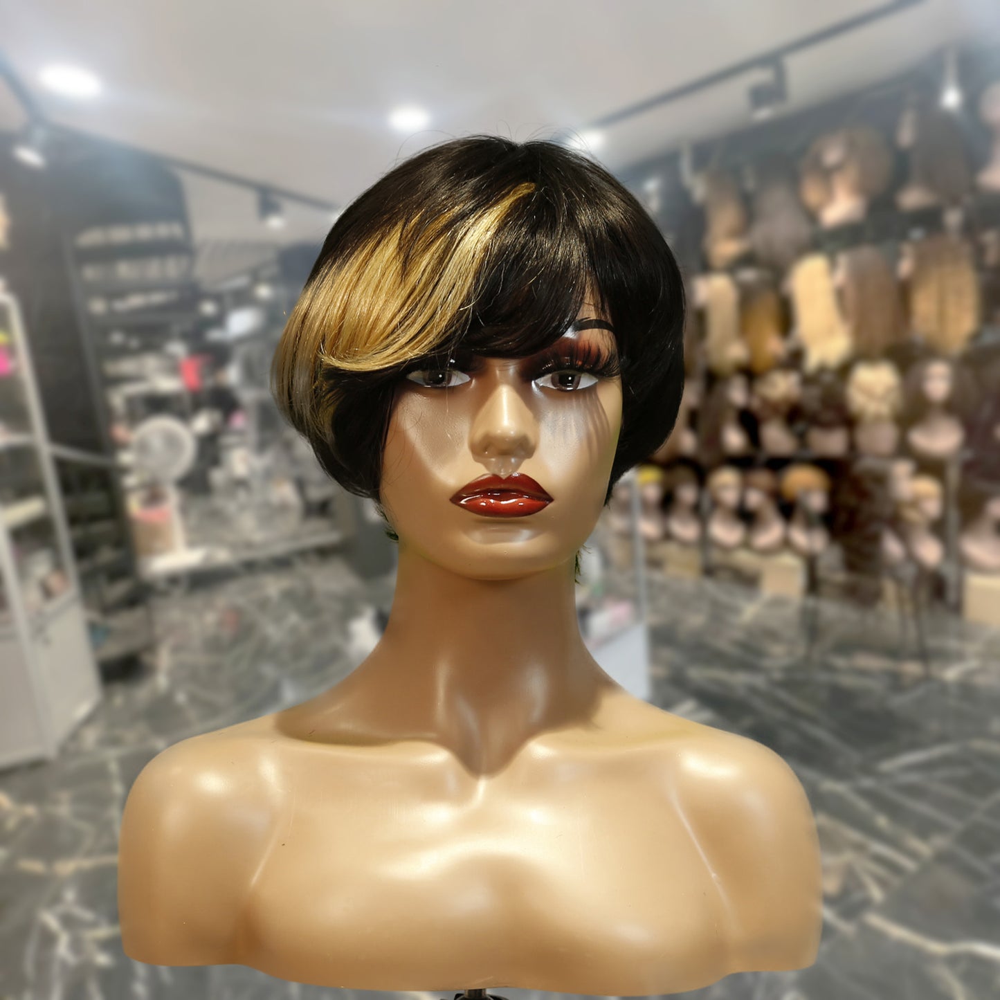 Center Wig Machine-Made #27 Wig Remy Hair H016