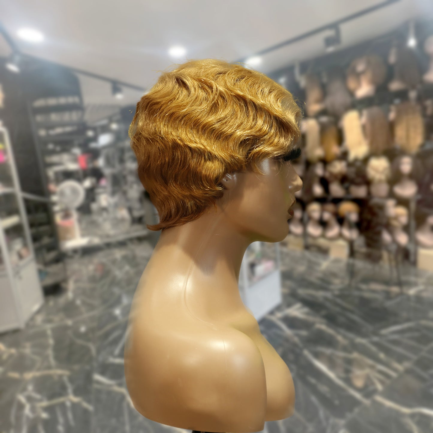 Center Wig Machine-Made #27 Wig Remy Hair H001