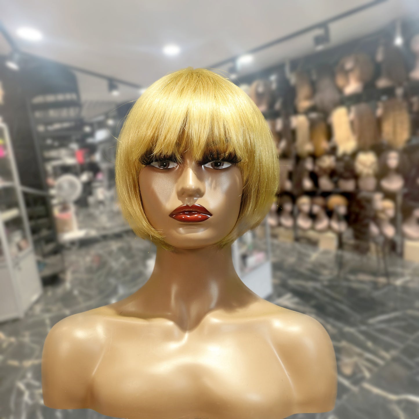 Center Wig Machine-Made #27 Wig Remy Hair H009