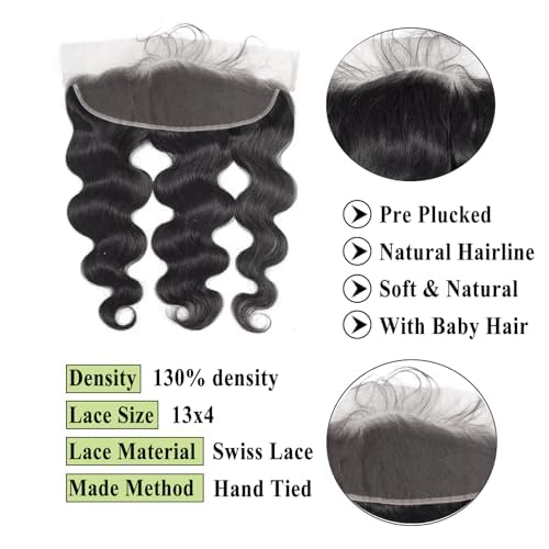 Center Wig Remy Hair 13x4 Body Wave HD Frontal
