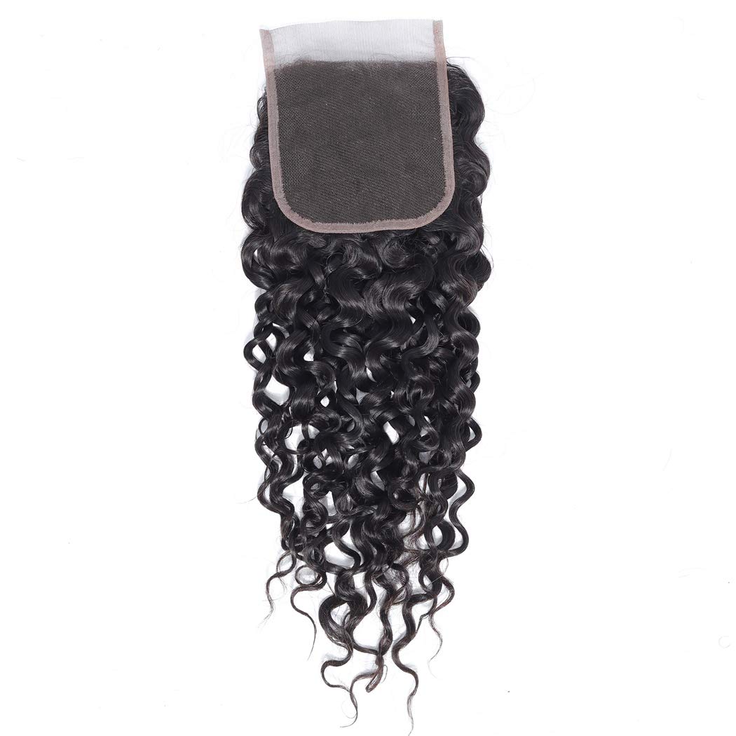 Center Wig Remy Hair 4x4 Water Wave Closure
