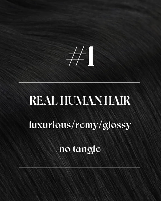 Center Wig Asian Raw Hair Black Straight Hair Extensions