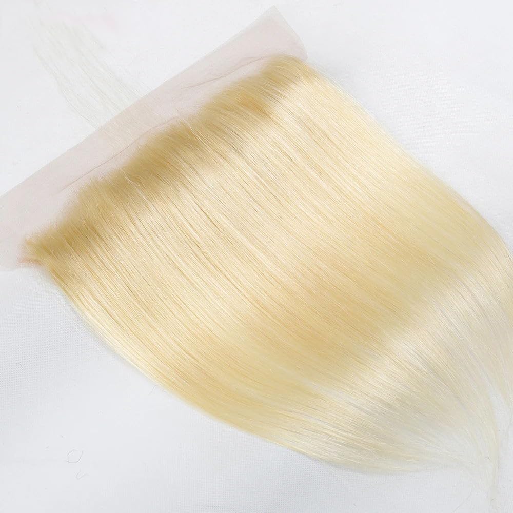 Center Wig Remy Hair 13x4 Straight Frontal #613