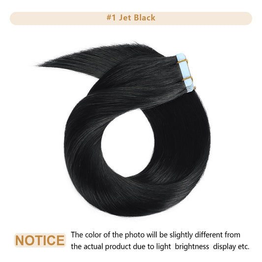 Center Wig Asian Raw Hair #1 Straight Tape In Hair Extensions
