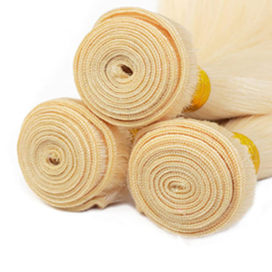 Center Wig Remy Hair 613 Straight Bundles Brazilian weaving