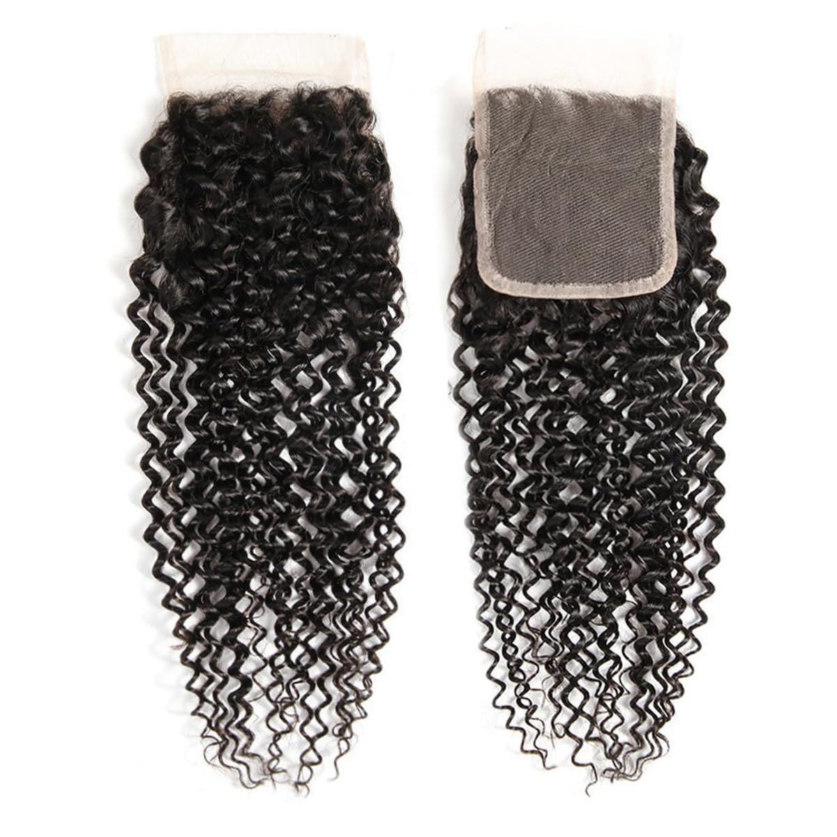 Center Wig Remy Hair 4x4 Kinky Curly Closure