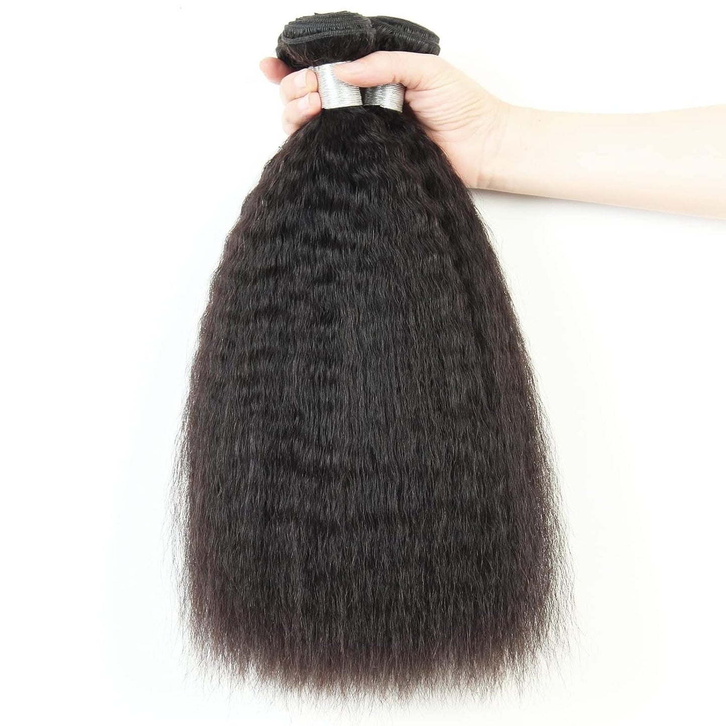 Center Wig Remy Hair Black Yaki Straight Bundles Brazilian weaving