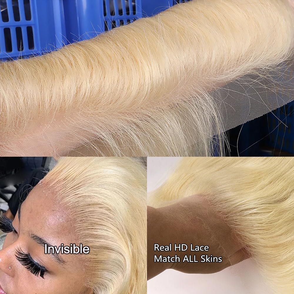 Center Wig Remy Hair 13x4 Straight Frontal #613