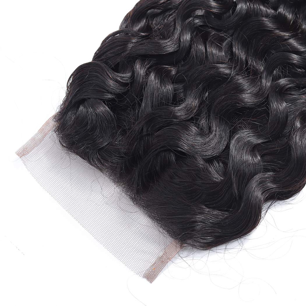 Center Wig Remy Hair 4x4 Water Wave Closure