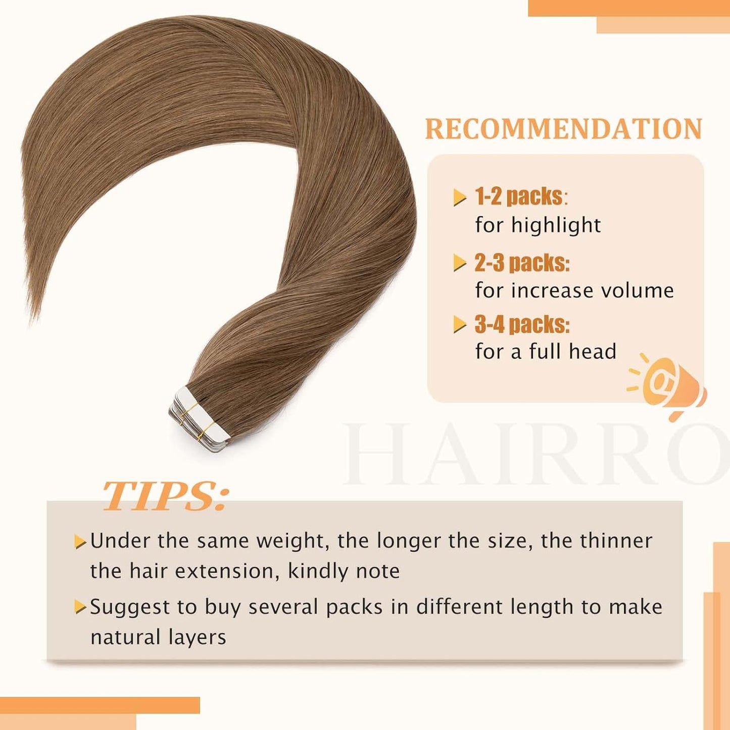 Center Wig Asian Raw Hair #6 Straight Tape In Hair Extensions