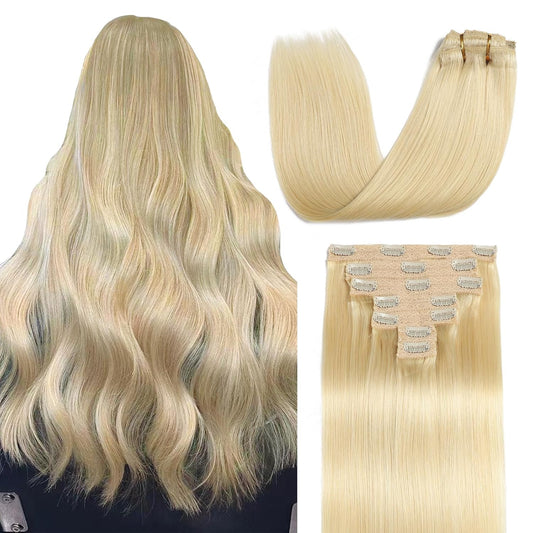 Center Wig Asian Raw Hair #613 Straight Hair Extensions