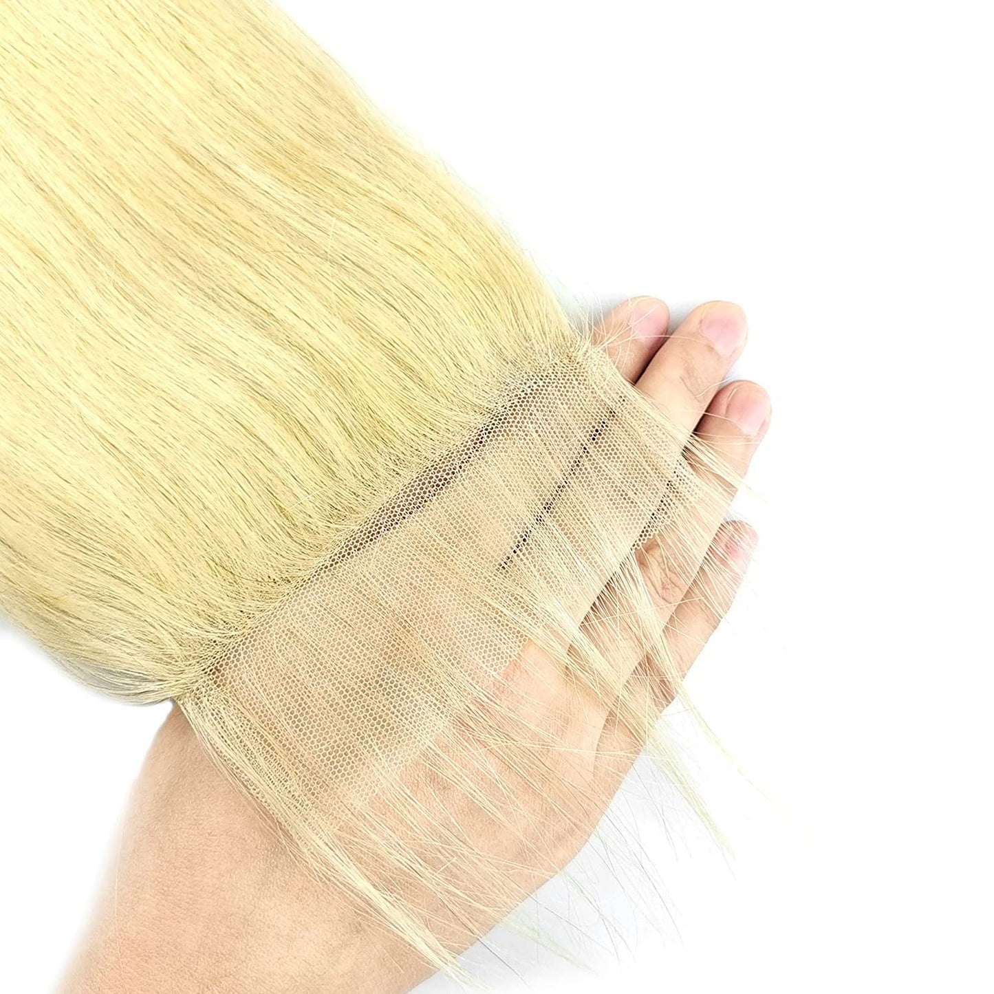 Center Wig Remy Hair 4x4 Straight Closure 613