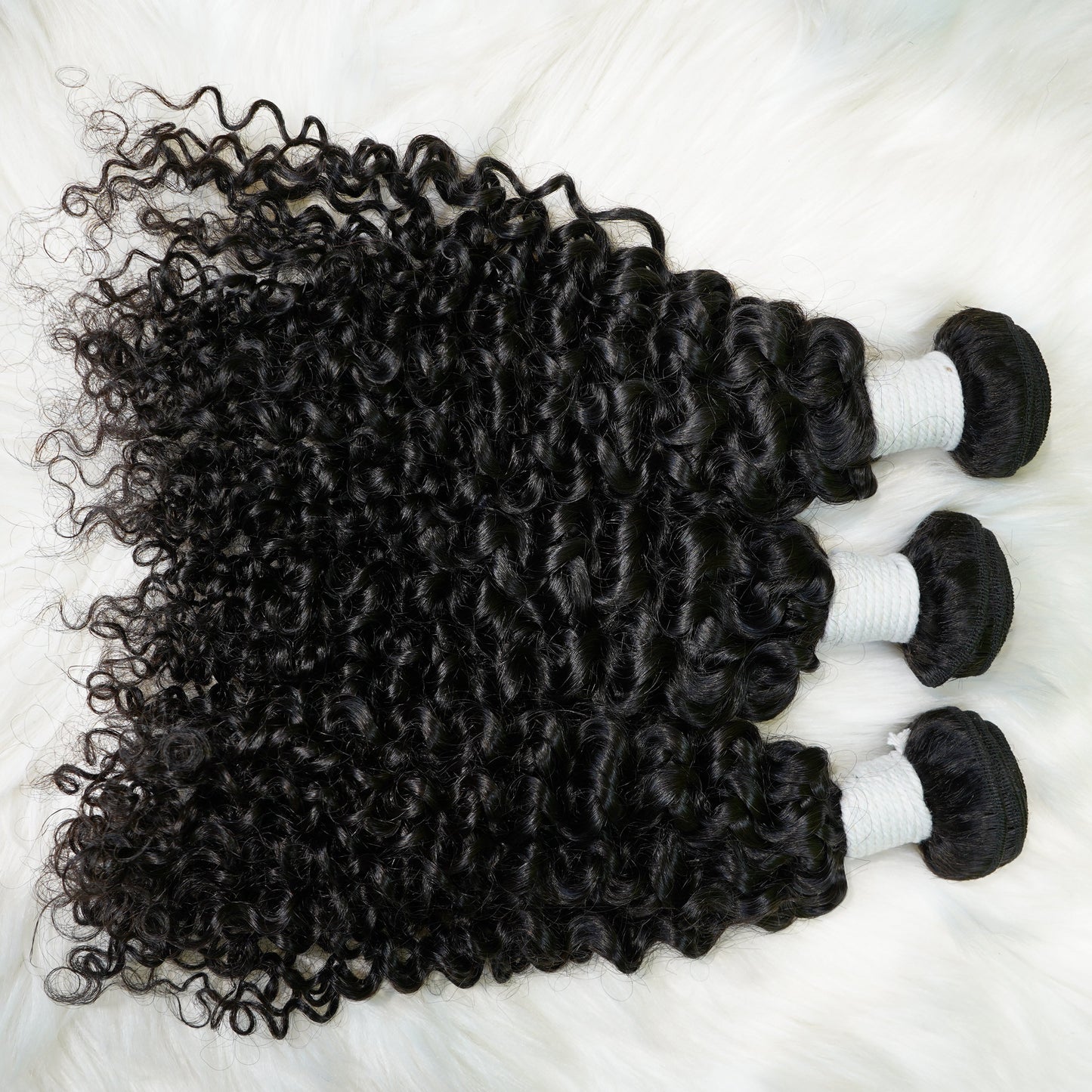 Center Wig Remy Hair Black Jerry Curly Bundles Brazilian weaving