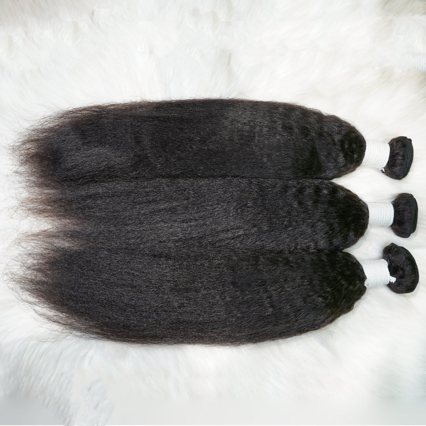 Center Wig Remy Hair Black Yaki Straight Bundles Brazilian weaving