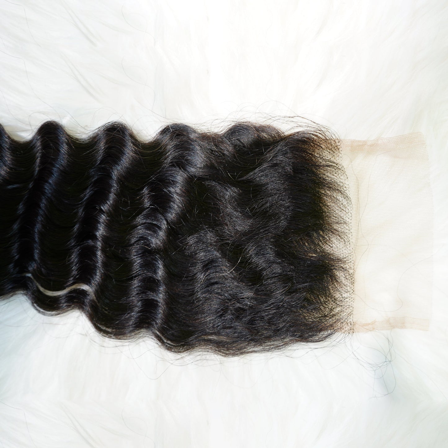 Center Wig Remy Hair 4x4 Deep Wave Closure
