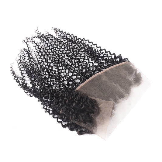 Center Wig Remy Hair 13x4 Kinky Curly Frontal