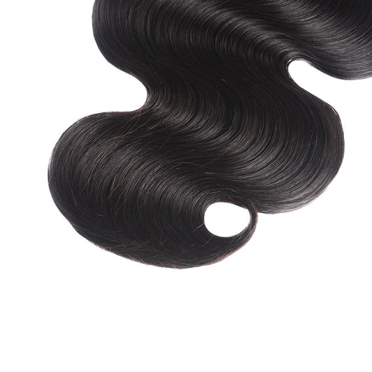 Center Wig Remy Hair Black Body Wave Bundles Laotian Weaving