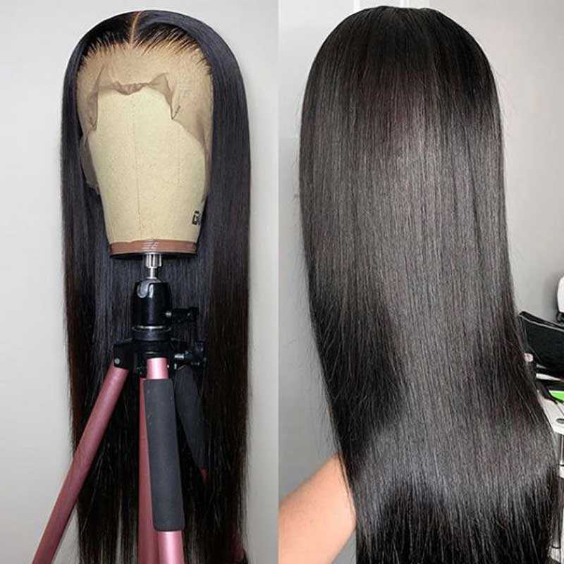 Center Wig Straight Full Lace Wigs Remy Hair