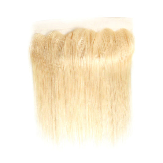 Center Wig Remy Hair 13x4 Straight Frontal #613
