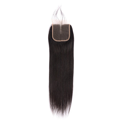 Center Wig Remy Hair 4x4 Straight Closure