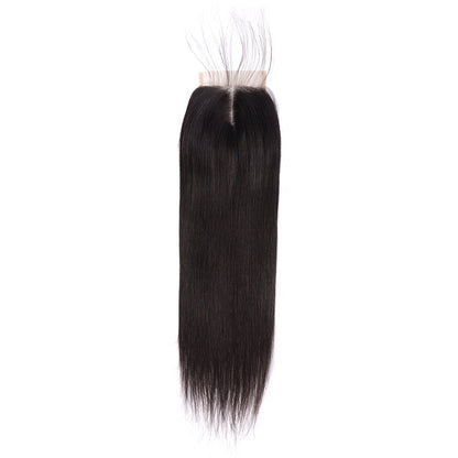 Center Wig Remy Hair 4x4 Straight Closure