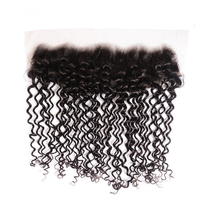 Center Wig Remy Hair 13x4 Jerry Curly Frontal