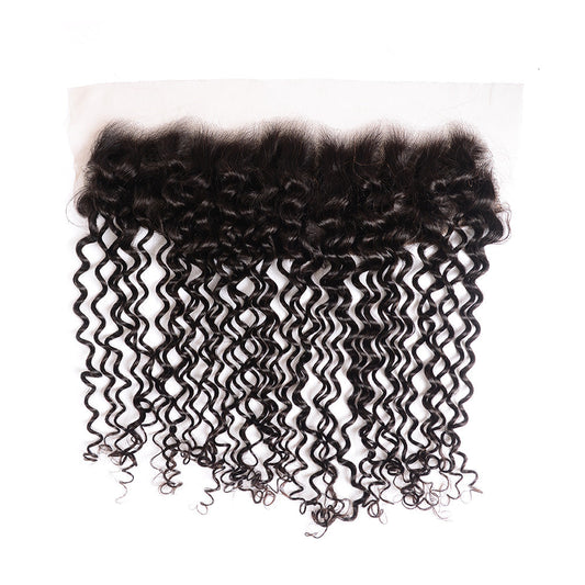 Center Wig Remy Hair 13x4 Jerry Curly Frontal