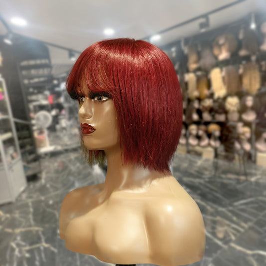 Center Wig Machine-Made 99j Wig Remy Hair H009