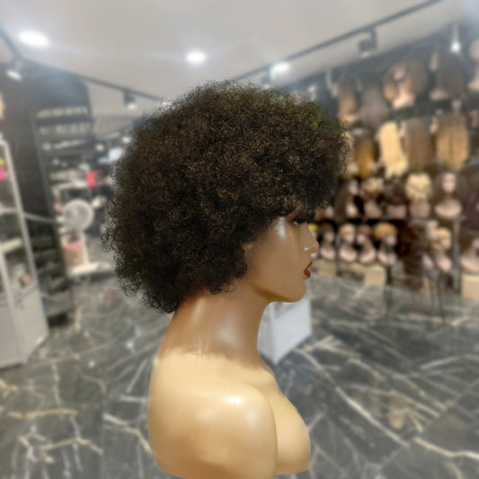 Center Wig Machine-Made Black Wig Remy Hair 2301