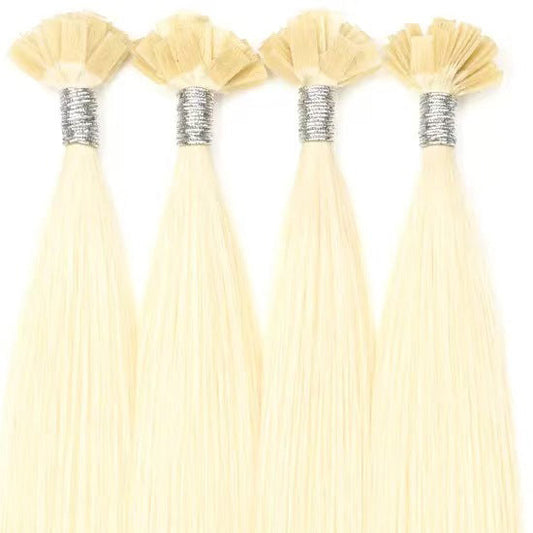 Center Wig Asian Raw Hair keratine Straight Hair Extensions 20 Inch