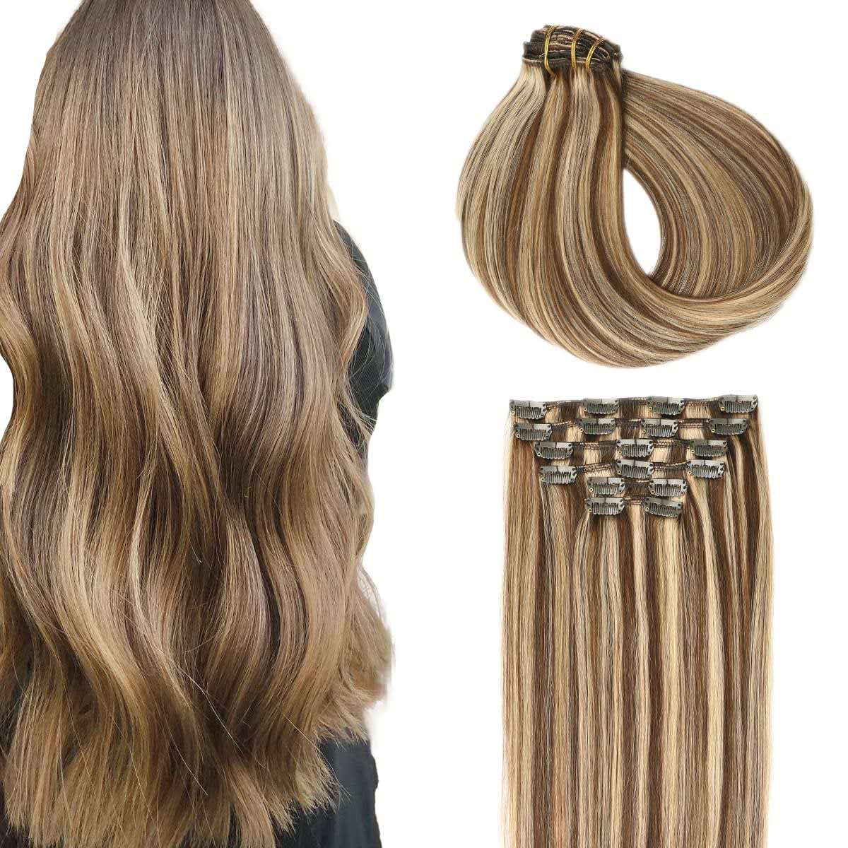 Center Wig Asian Raw Hair Straight Clip In Hair Extensions