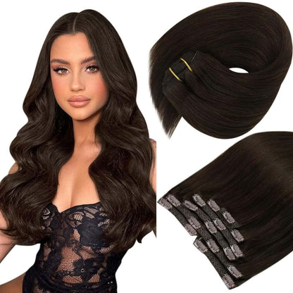 Center Wig Asian Raw Hair Straight Clip In Hair Extensions